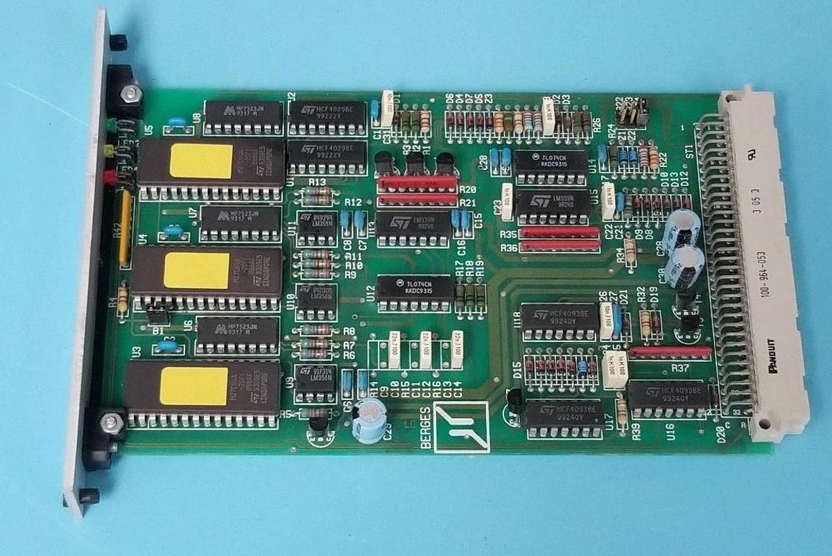 Used BERGES ACI-STK2-30F/2/A01 CONTROL BOARD 930624 75 50 , 930630 14