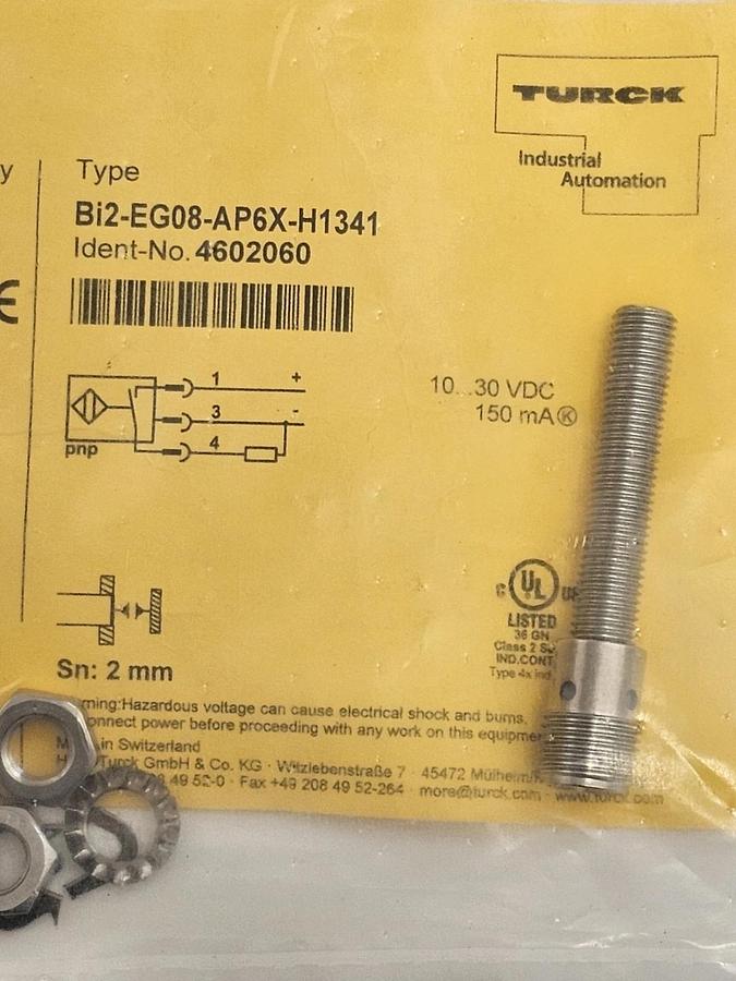 Used NEW TURCK BI2-EG08-AP6X-H1341 PROXIMITY SENSOR 10-30VDC IDENT-NO. 4602060