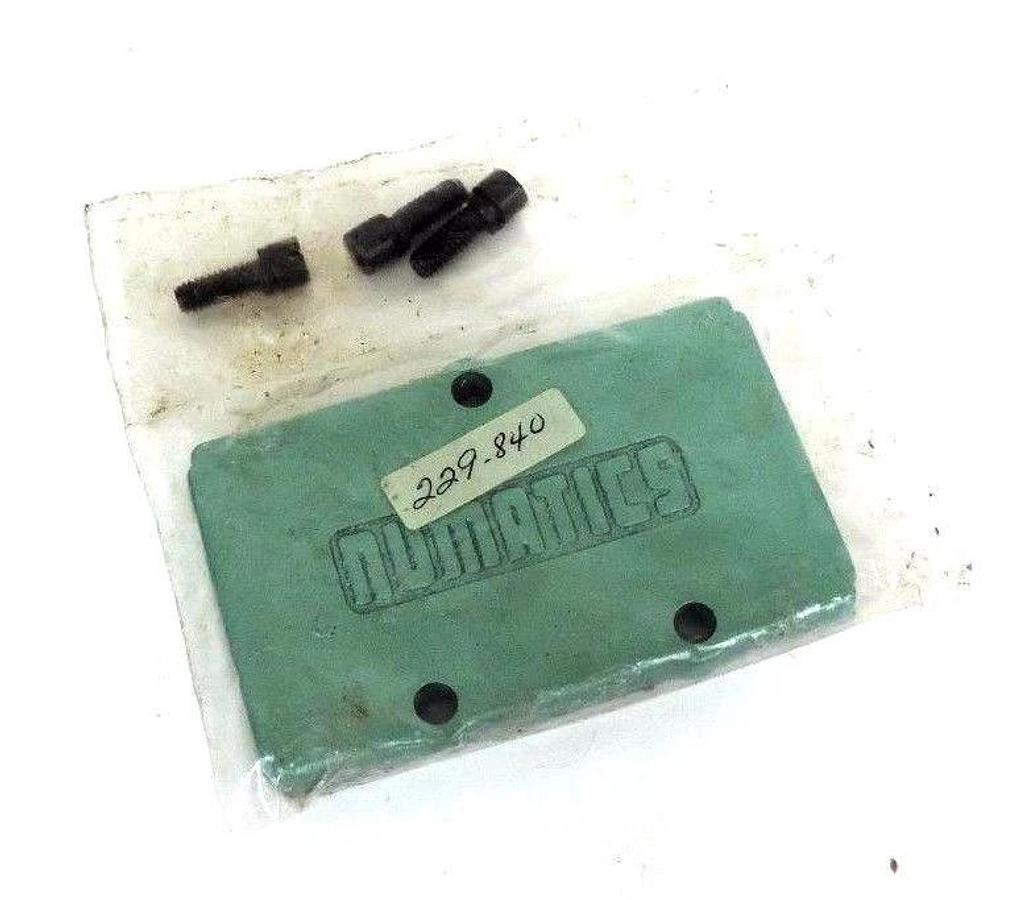 Used NEW NUMATICS 229-840 BLANK STATION PLATE KIT W/ SCREWS 229840