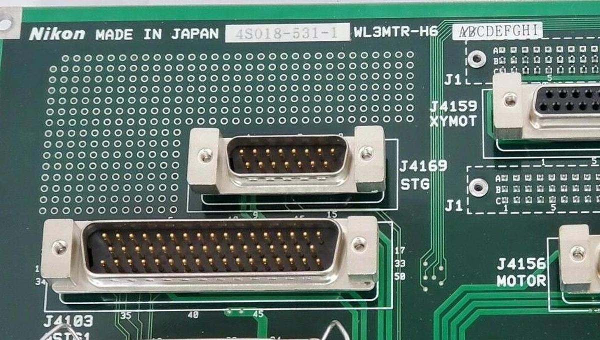 Used NIKON 4S018-531-1 WL3MTR H6 INTERFACE BACKPLANE BOARD 4S018-531-A