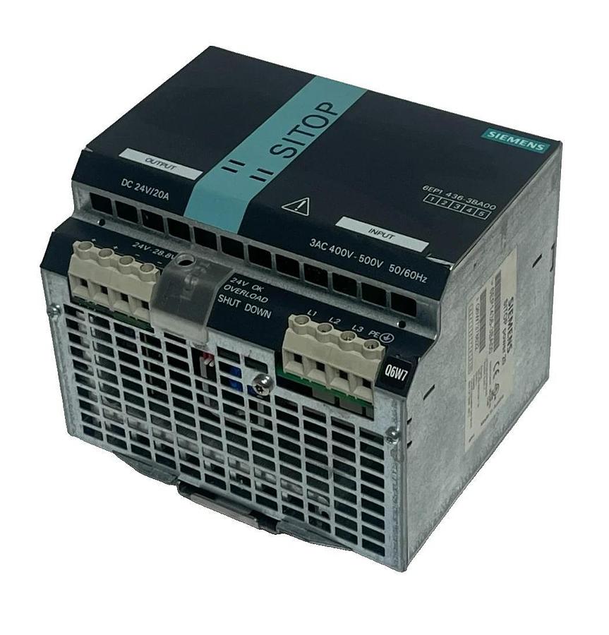 Used Siemens SITOP Power 20 6EP1436-3BA00 24V 20A 480W Power Supply