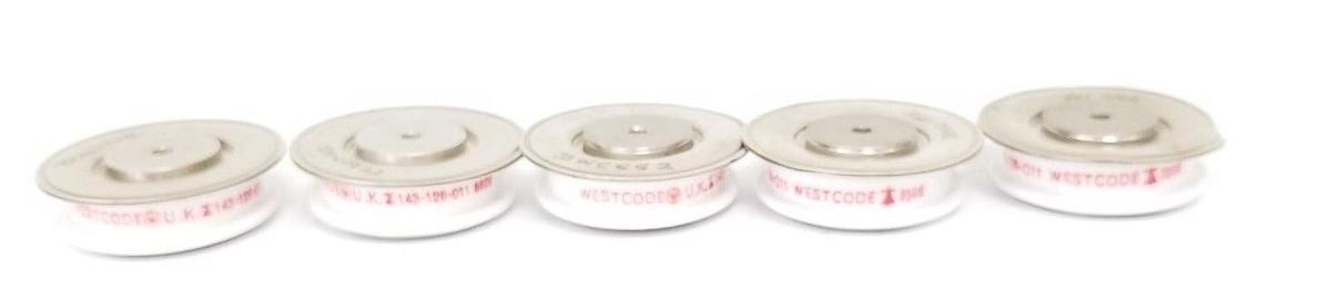 Used LOT OF 5 WESTCODE 143-126-011 RECTIFIER THYRISTORS 143126011