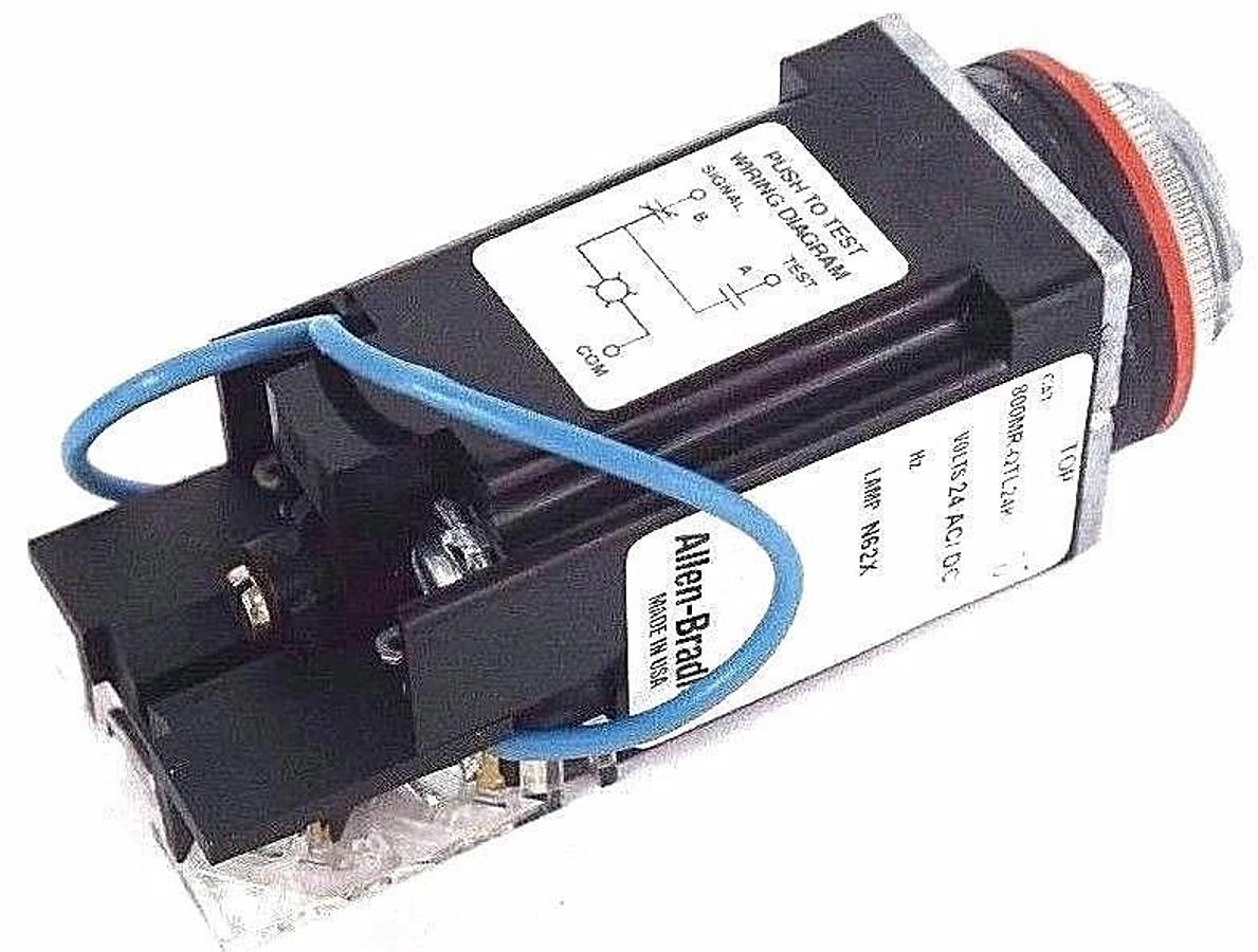 ALLEN BRADLEY 800MR-QTL24WK ROUND PILOT LIGHT SER. D 24V WHITE LED INCOMPLETE