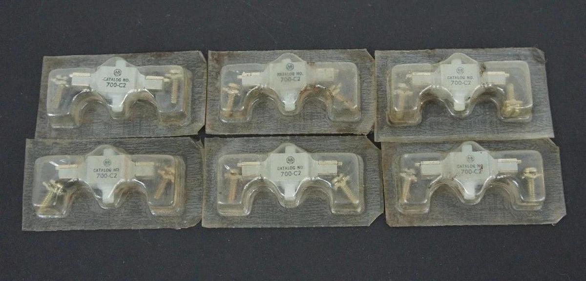 Used LOT OF 6 NEW ALLEN BRADLEY 700-C2 CONTACT CARTRIDGES FOR RELAY FRONT DECK