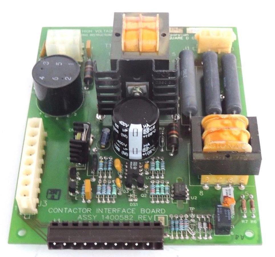 Used SQUARE D 1400582 CONTACTOR INTERFACE BOARD REV. H, FAB. 1300176