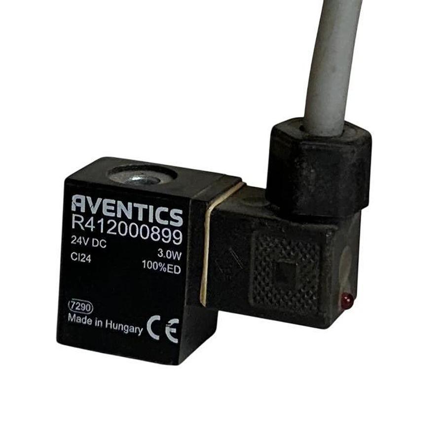 Used BOSCH AVENTICS R412000899 SOLENOID COIL 24VDC 3.0W WIRED NSNP