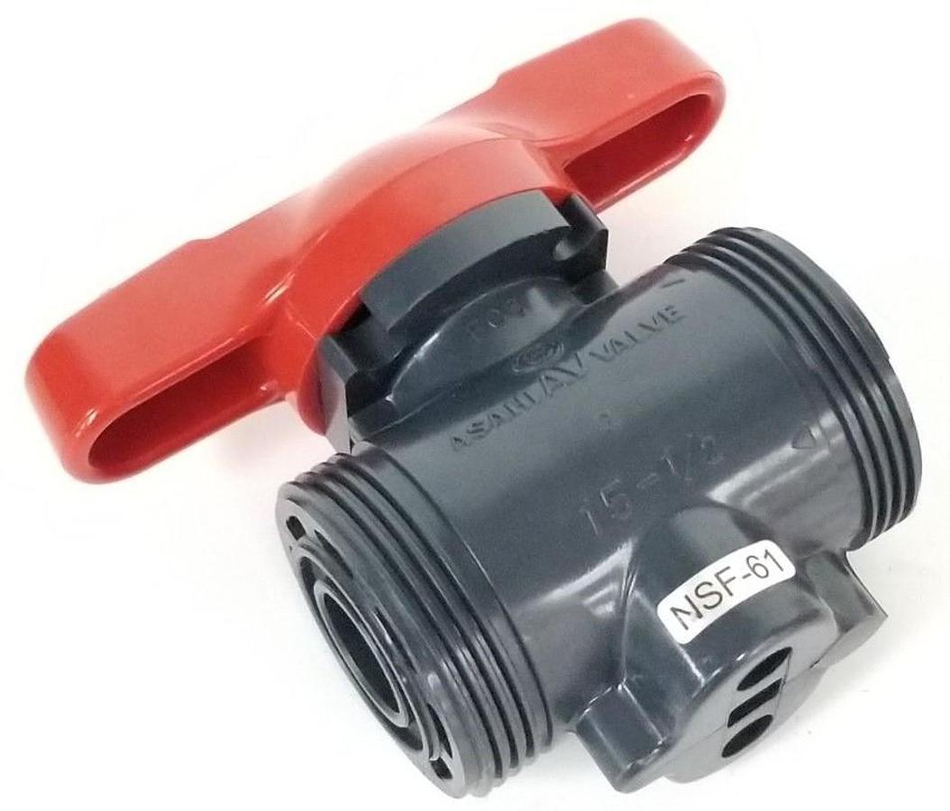 Used NIB ASAHI AMERICA DUO-BLOC-21 BALL VALVE NSF-61 EPDM 1/2 IN.