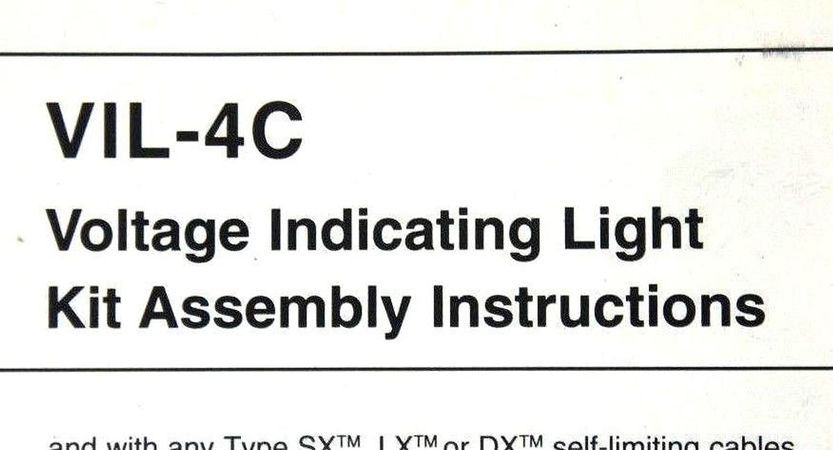 Used NIB THERMON VIL-4C VOLTAGE INDICATING LIGHT KIT ASSEMBLY VIL4C