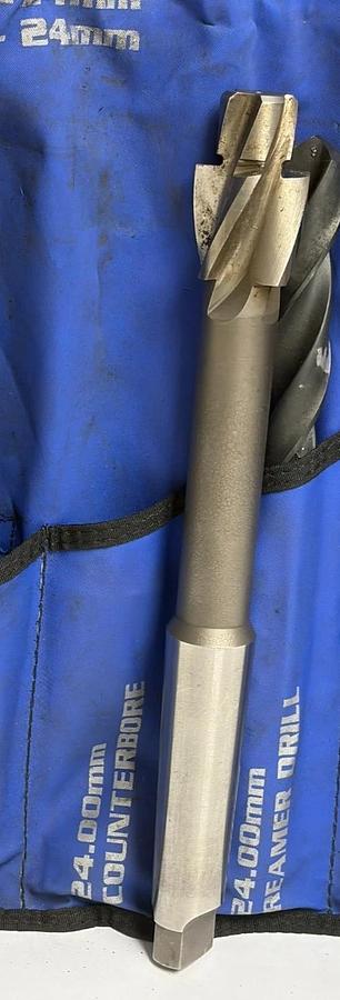 Used Metric Blue M24 Fastener Drill Counterbore Reamer Tap Kit