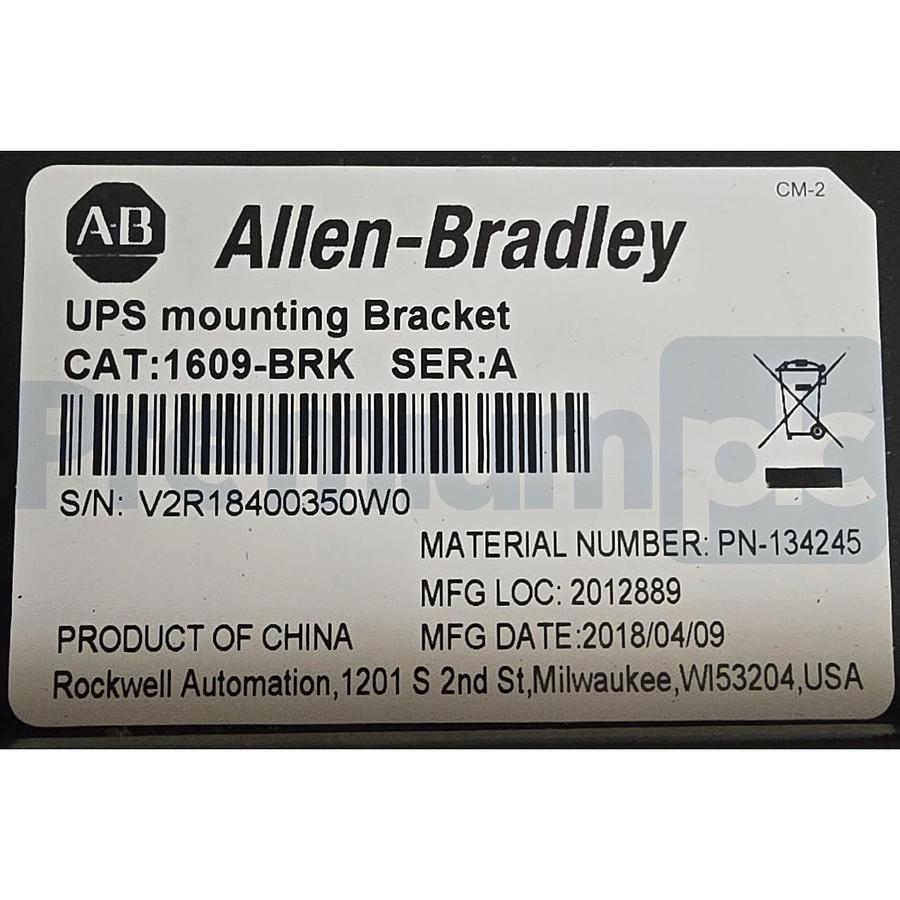 Used Allen Bradley 1609-BRK /A 1609 Power Supply 2-Screw UPS Mounting Bracket NSMP