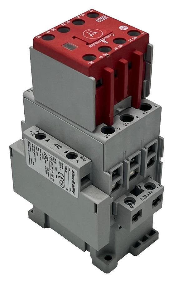 Used ALLEN-BRADLEY 100S-C37EJ14BC Ser C GUARDMASTER CONTACTOR 37A 600V 24VDC Coil 4P