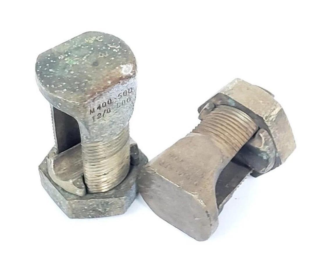 Used LOT OF 2 T&B THOMAS & BETTS 12T SPLIT BOLT CABLE CONNECTORS, M400-500, T2/0-500