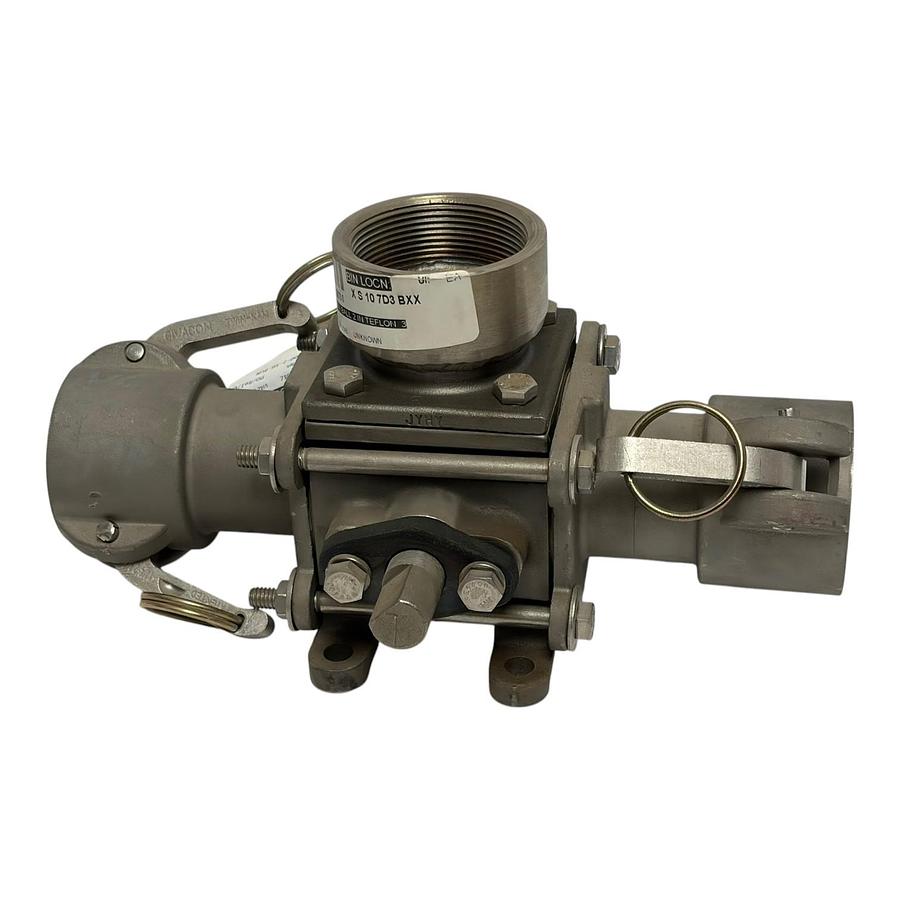 Used Eaton A-1100-2-S6-BUN Ball Valve 2" Teflon Camlock Inline Dry Disconnect New