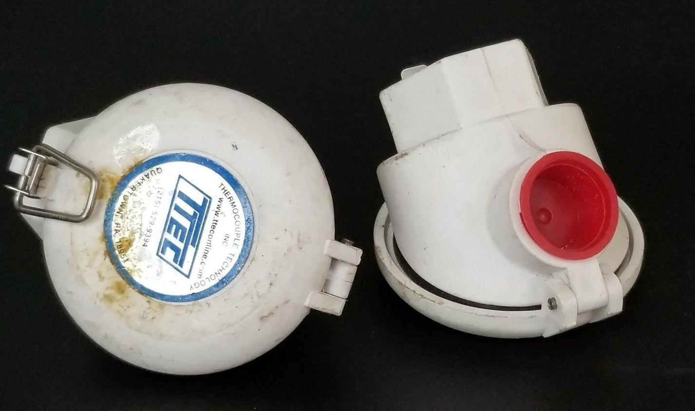 Used LOT OF 2 TTEC THERMOCOUPLE TECHNOLOGY TEMPERATURE SENSOR HEADS