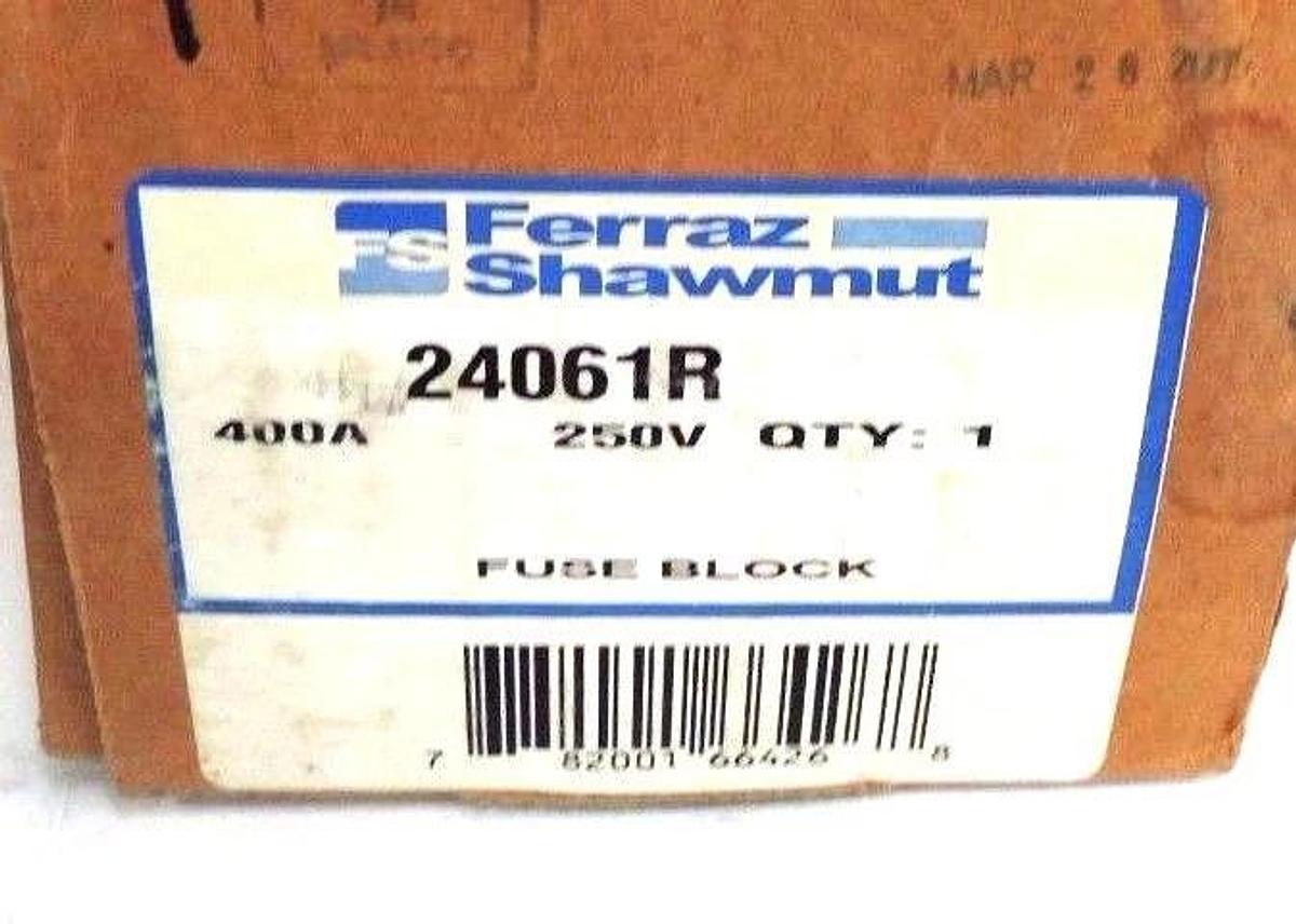 NIB FERRAZ SHAWMUT 24061R FUSE BLOCK 400A, 250V