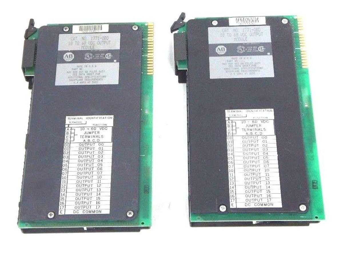 Used LOT OF 2 ALLEN BRADLEY 1771-OBD OUTPUT MODULES 10 TO 60VDC 1771OBD