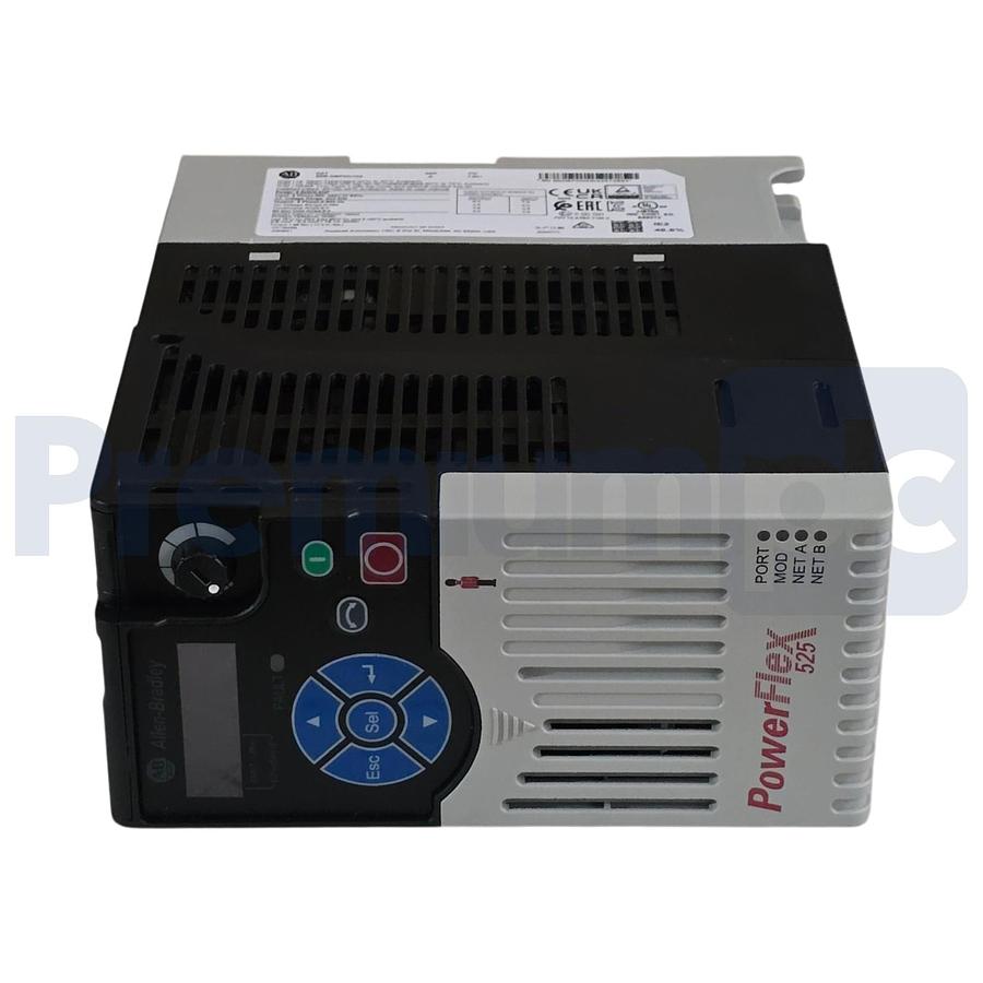 Used Surplus Allen Bradley 25B-D6P0N104 /A PowerFlex 525 AC Drive 3Ph 480V 3HP 7.001