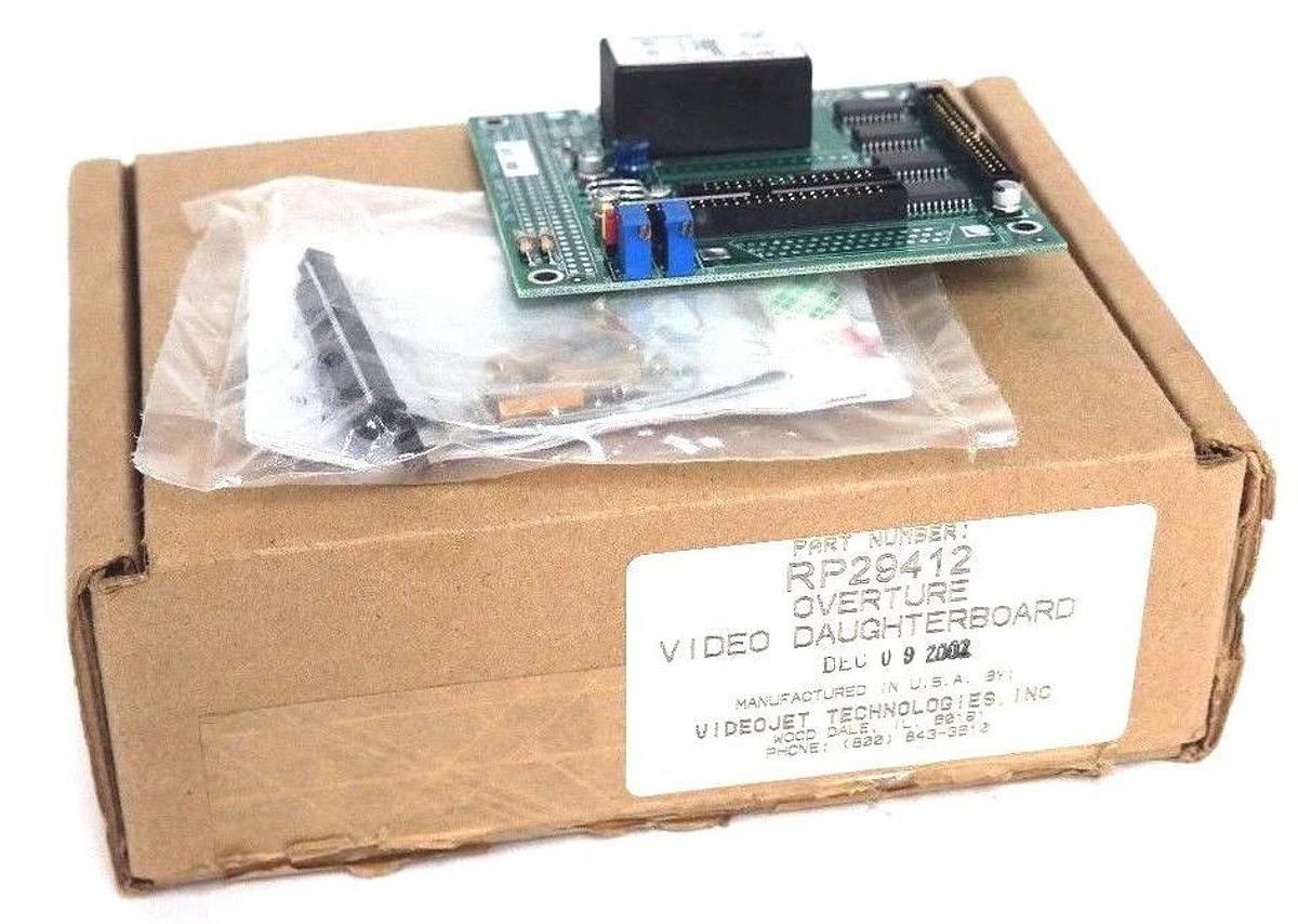 Used NIB MARSH VIDEOJET TECHNOLOGIES RP29412 OVERTURE VIDEO DAUGHTERBOARD 1906352200