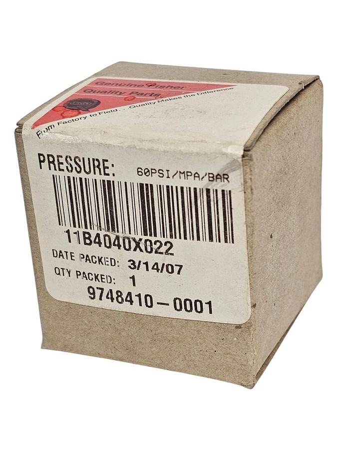 Used NIB EMERSON FISHER ROSEMOUNT 11B4040X022 PRESSURE GAUGE 0-60PSI