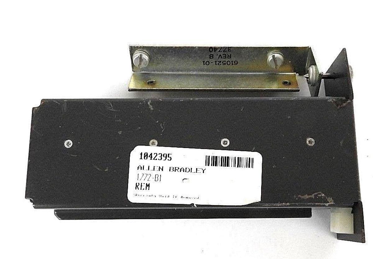 Used ALLEN BRADLEY 1772-B1 BATTERY TRAY HOUSING W/ 610521-01 RAIL MOUNT