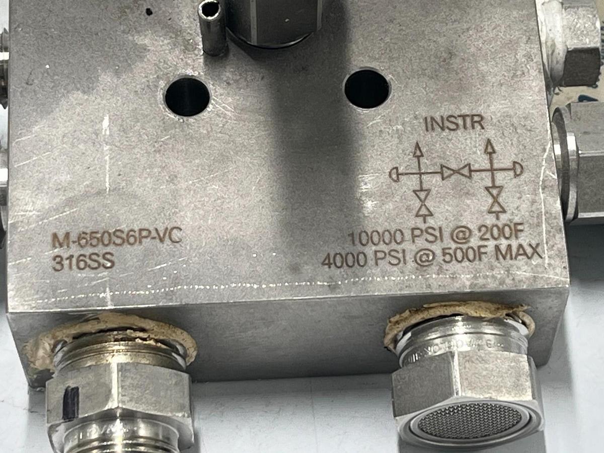 Used SMAR LD301 PRESSURE TRANSMITTER ASSEMBLY W/ SENSOR: D1 & MANIFOLD: M-650S6P-VC