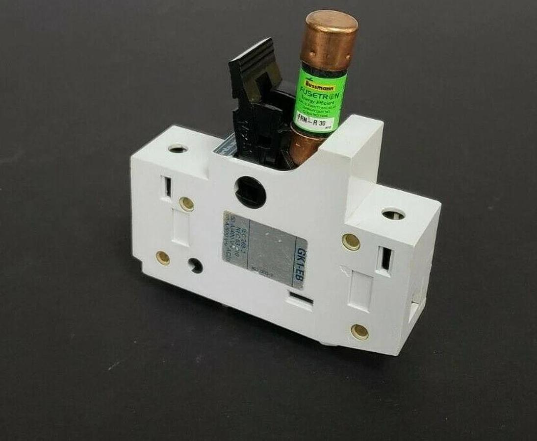 Used TELEMECANIQUE GK1-EB FUSEHOLDER W/ FRN-R30 FUSE 367 003-B 50A/400V 40A/500V