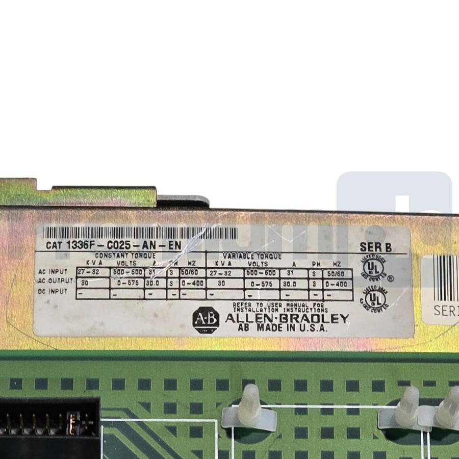 Used Allen Bradley 1336F-C025-AN-EN /B 1336 PLUS AC Drive 600V 30HP Repaired (read)