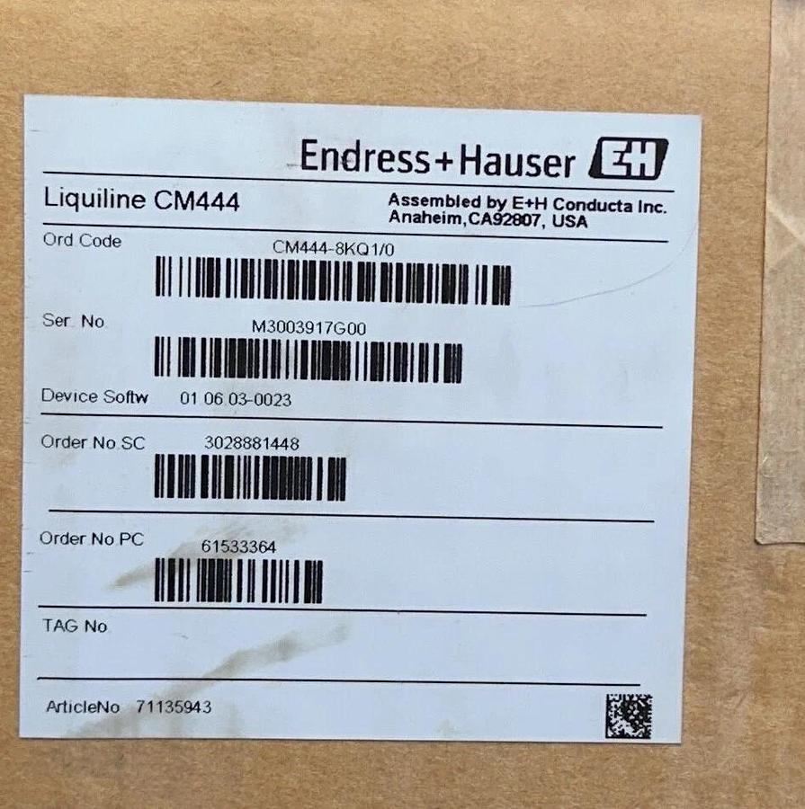 ENDRESS+HAUSER CM444-8KQ1/0 / CM444-AAM41A3461BAA Liquiline CM444 24VDC 68W NSMP