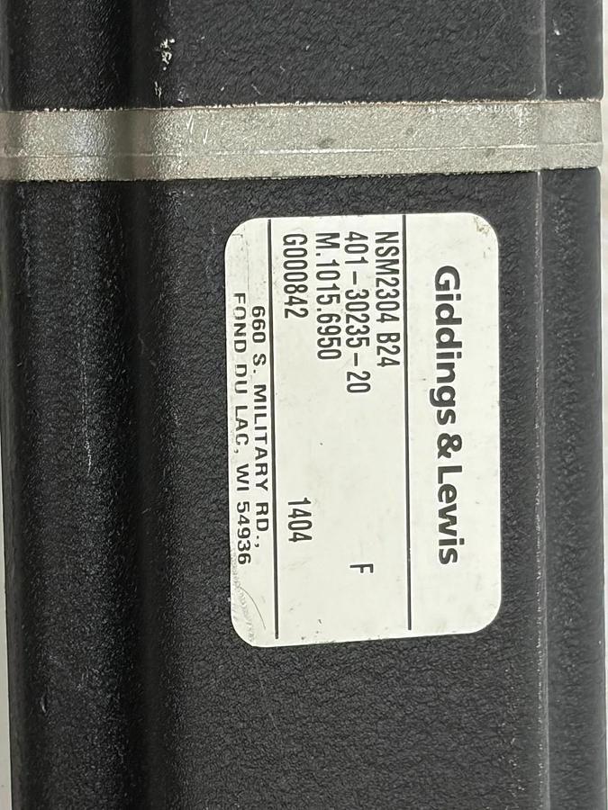 Used Giddings & Lewis NSM2304 B24 Servo Motor with Micron DT60-010 Gearbox 10:1