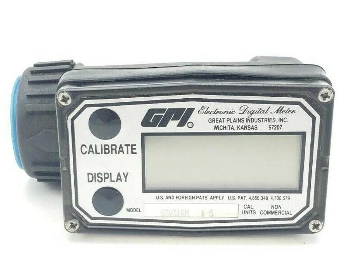 Used GPI MODEL 03V31GM ELECTRONIC DIGITAL FLOW METER 03V31GM*5