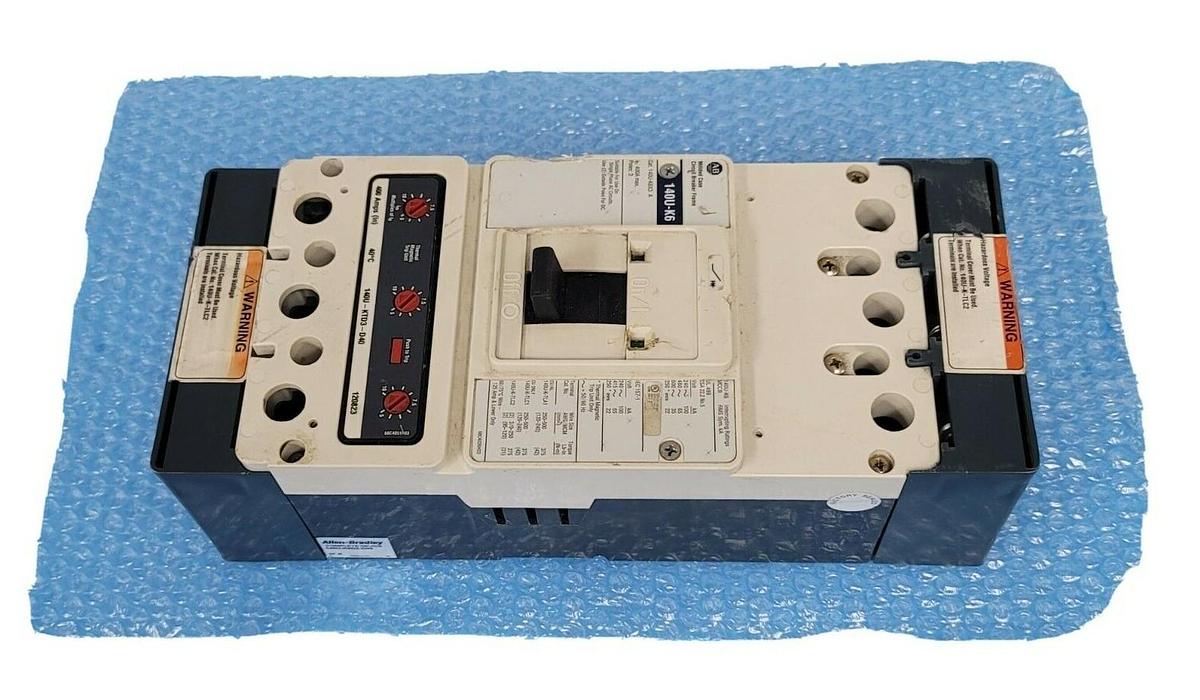 Used ALLEN BRADLEY 140U-K6D3-D40 SER. A CIRCUIT BREAKER 140U-K6X3 140U-KTD3-D40 TRIP