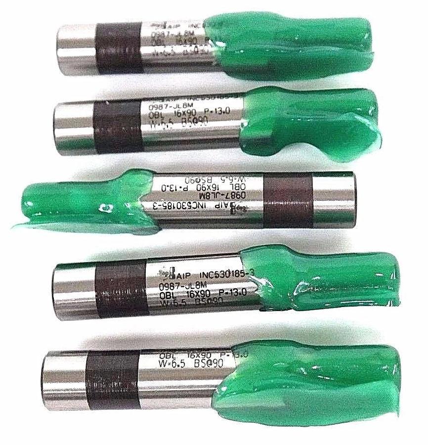 Used NIB AIP INC 530185-3 PUNCH 0987-JL8M OBL 16X90 P-13.0 W-6.5 BS@90 - LOT OF 5