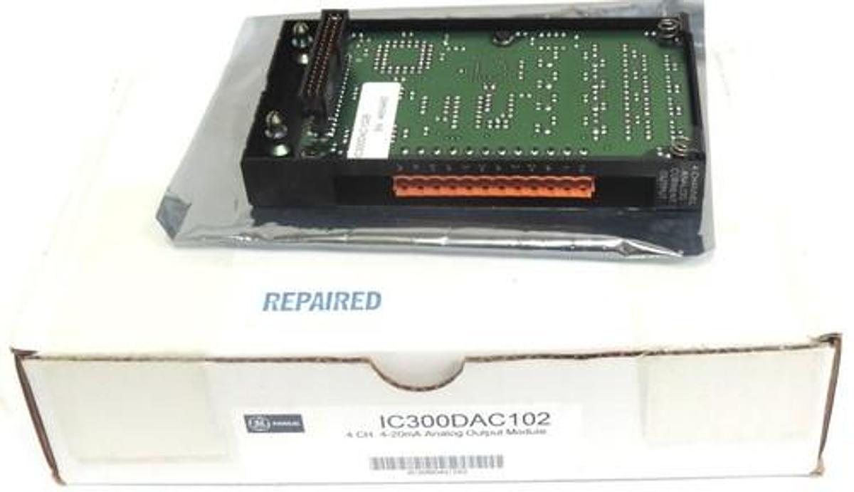 Used REPAIRED GE FANUC IC300DAC102B ANALOG OUTPUT MODULE IC300DAC102
