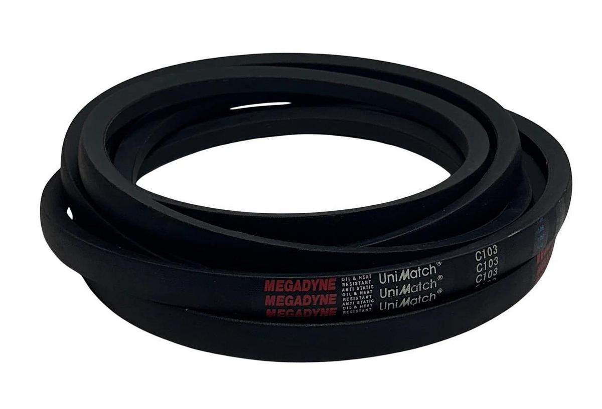 Used MEGADYNE C103 UniMatch C Series V-Belt Oil/Heat Resistant 7/8'' W 107'' L NSMP