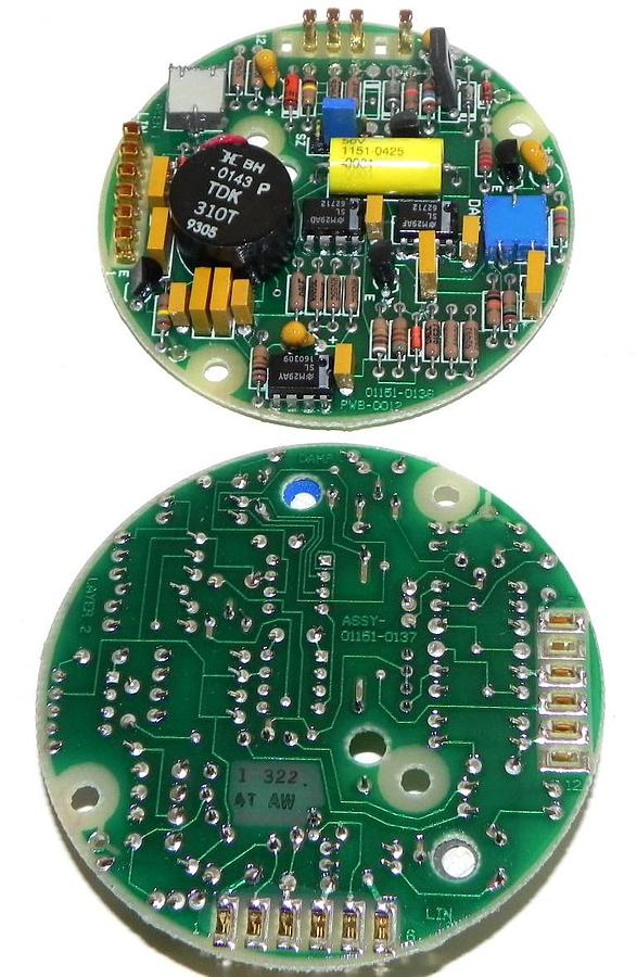 Used LOT OF 2 NEW ROSEMOUNT 01151-0137 PC BOARD AMPLIFIER 3'' DIA. 01151-0137-0001