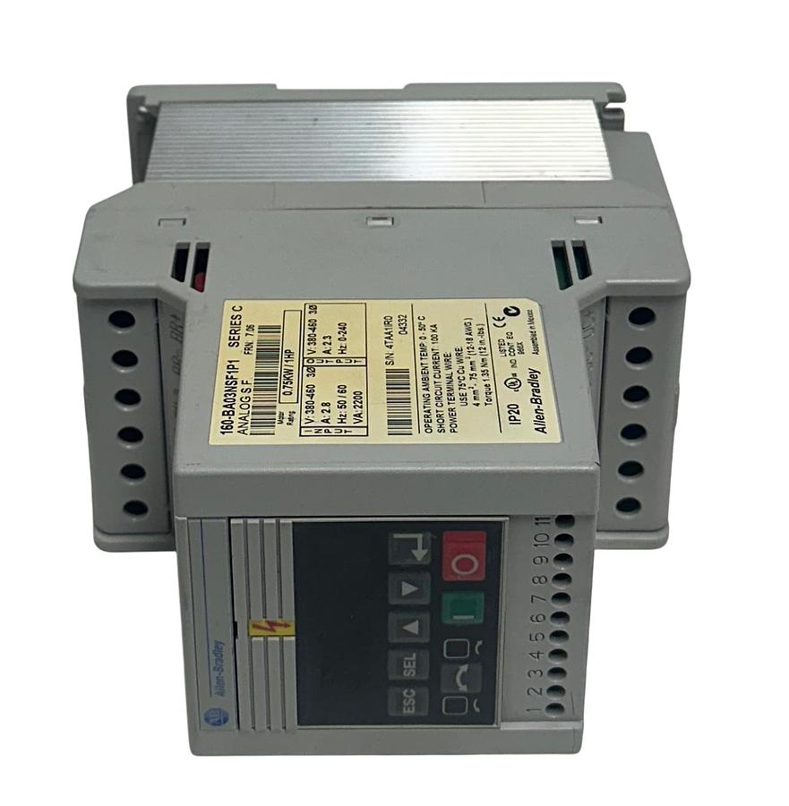Used ALLEN BRADLEY 160-BA03NSF1P1 /C VARIABLE SPEED DRIVE SSC SERIES .75kW/1HP USNP