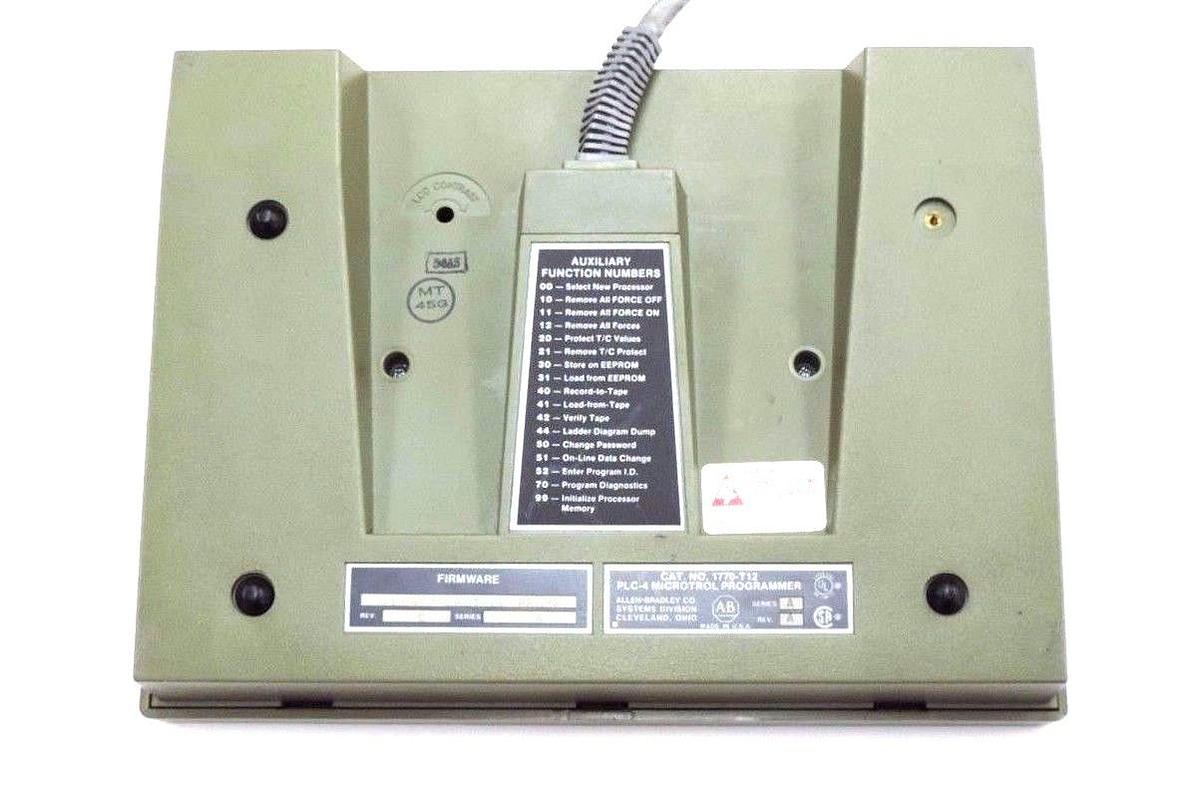 Used ALLEN BRADLEY 1770-T12 SER. A PLC-4 MICROTROL PROGRAMMER F/W REV. C, REV. A