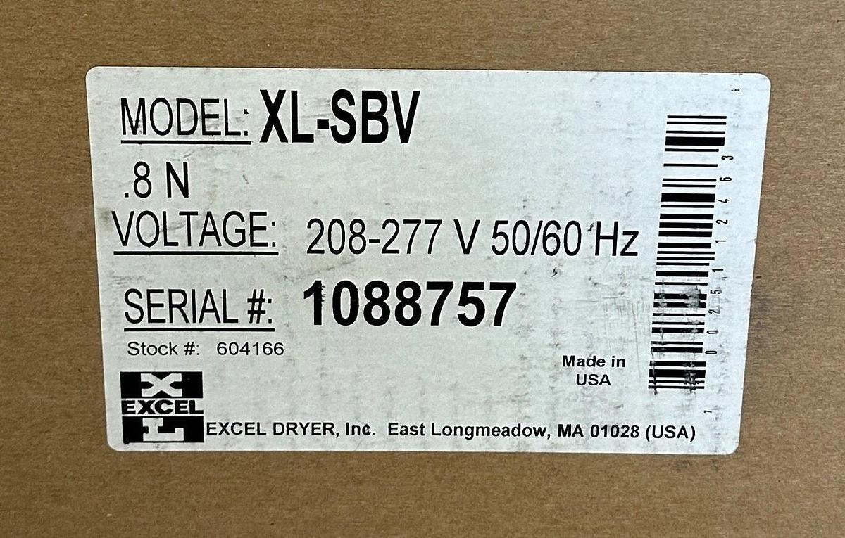 Used EXCEL DRYER XL-SBV / XLSBV XLERATOR STAINLESS HAND DRYER 208-277V 50/60Hz NSFS