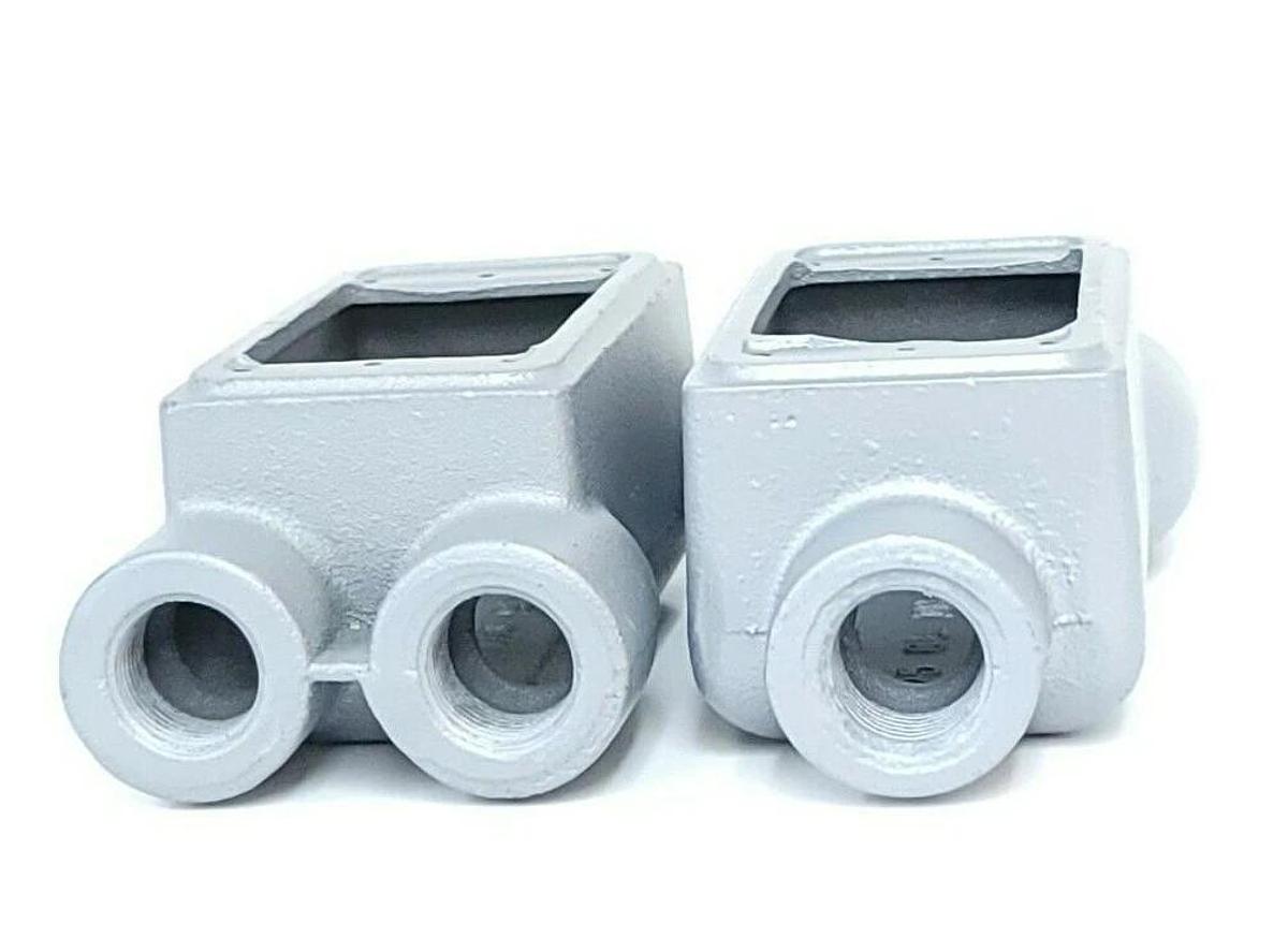 LOT OF 2 NEW APPLETON FDCC WEATHERPROOF BOXES 3/4'' THREADED 25 CU. IN.