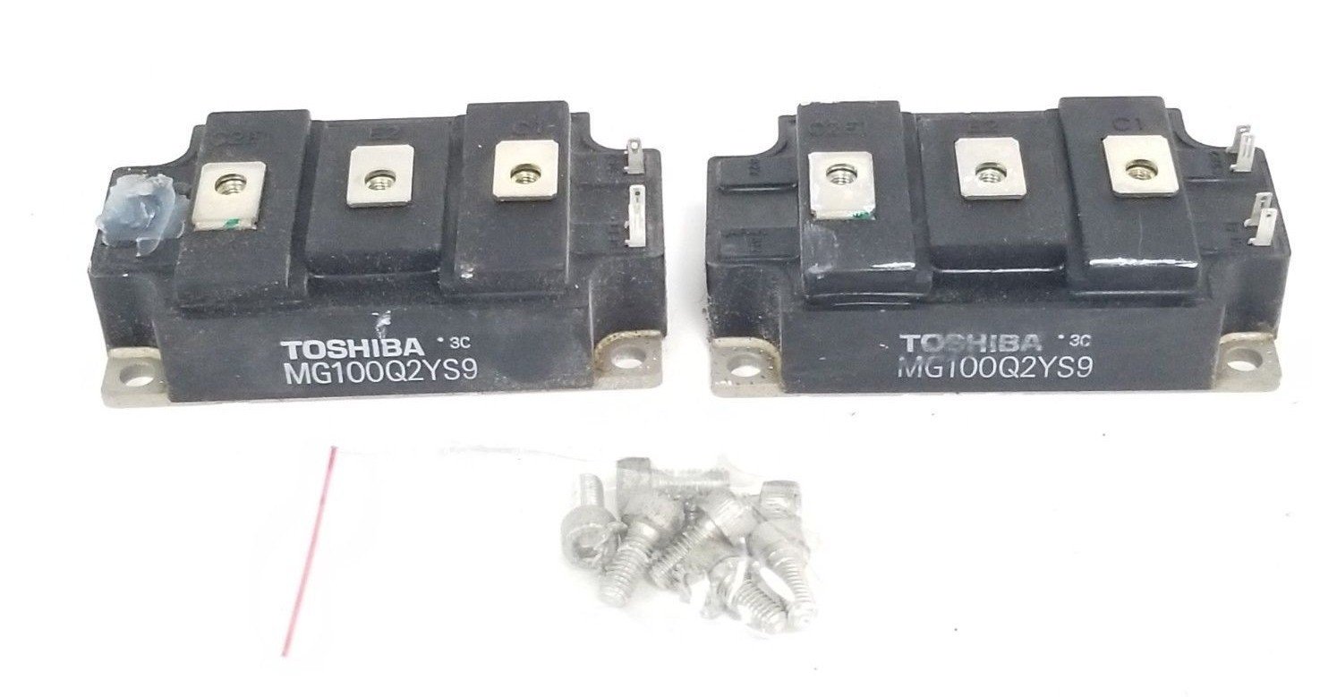 Used LOT OF 2 TOSHIBA MG100Q2YS9 TRANSISTOR MODULES