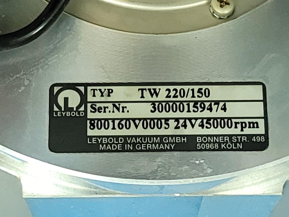 Used LEYBOLD 800160V0005 TURBOVAC VACUUM PUMP TW 220/150 S