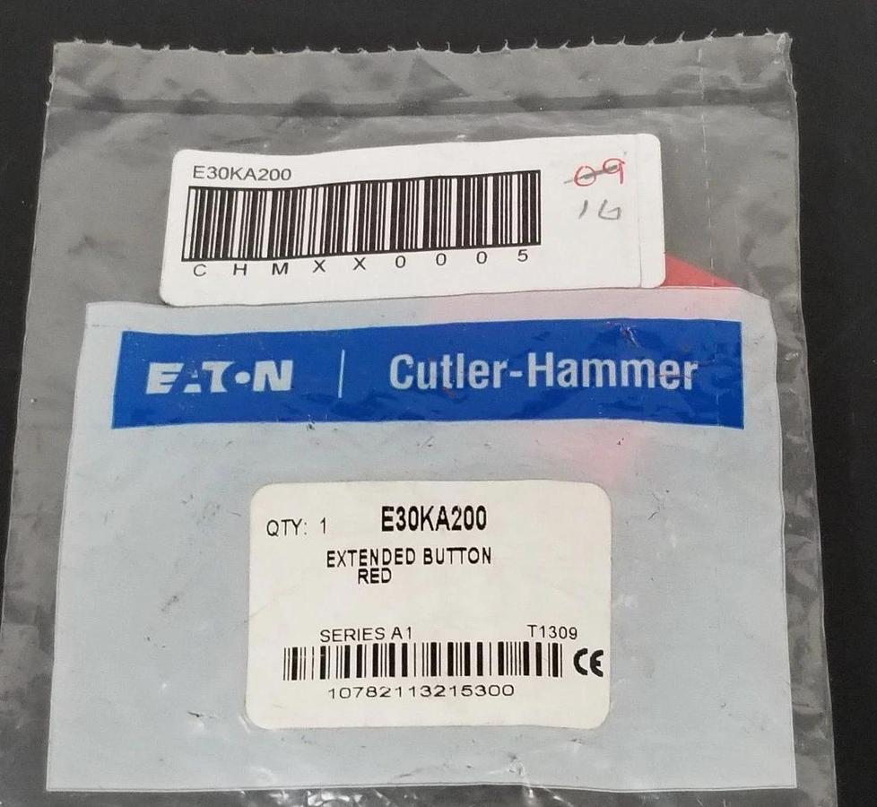 Used NEW EATON CUTLER-HAMMER E30KA200 EXTENDED BUTTON, SERIES A1, RED