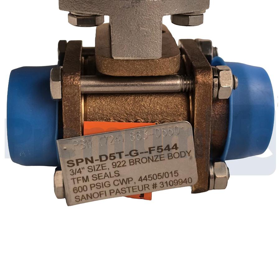 Used PBM PAVBL453S-0063 Actuator 3/4" Bronze Valve w/ StoneL Onyx ON922 DNet Monitor
