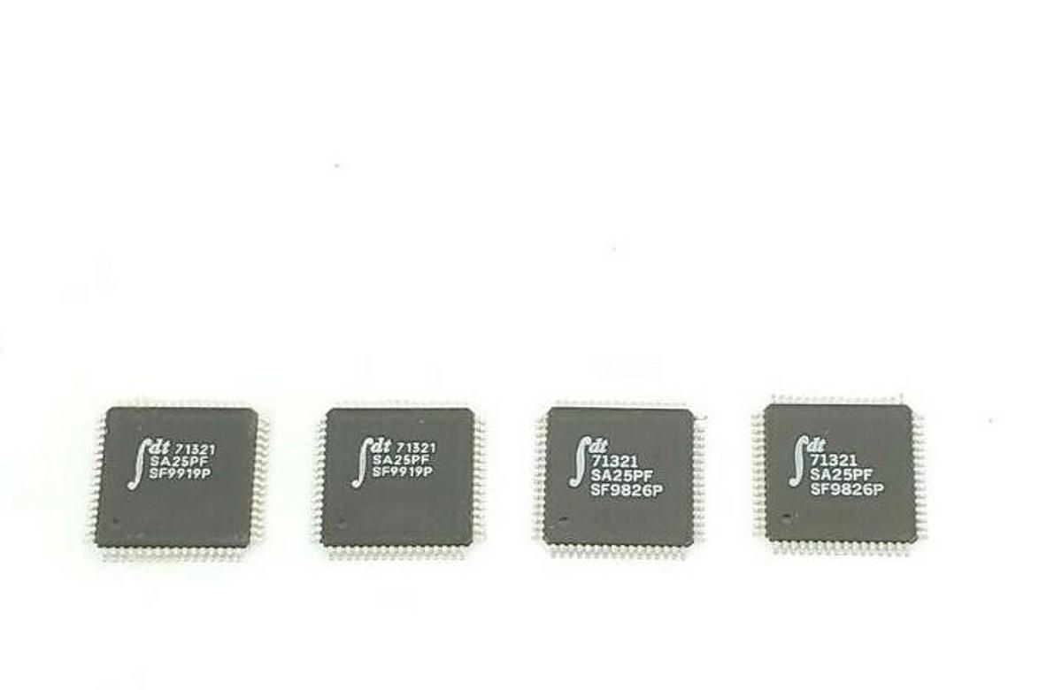 Used LOT OF 4 NEW INTEGRATED DEVICE TECHNOLOGY 71321-SA25PF IC SRAM 16K-BIT CHIPS
