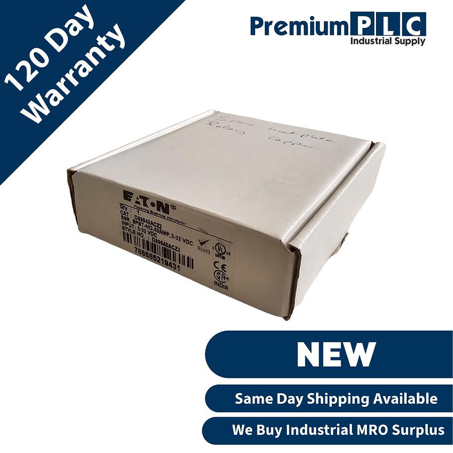 Used NEW EATON D99640ACZ2 D99 SERIES SOLID-STATE RELAY 40A IN: 3-32VDC OUT: 48-600V