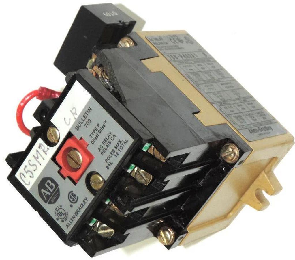 Used ALLEN BRADLEY 700-P400A1 AC RELAY WITH BUL 700 TYPE P AC RELAY 700P400A1 SER. B 662073577652