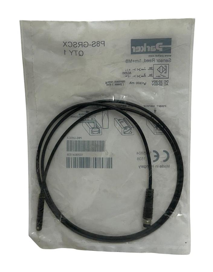 Used 7 PARKER P8S-GRSCX / P8SGRSCX GLOBAL DROP-IN REED SENSORS 1M LEAD 8mm CONN NSFS