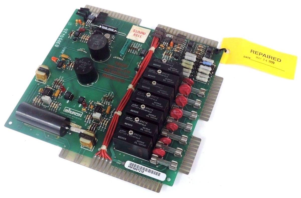 Used REPAIRED PERTRON 1400262-110 CONTACTOR INTERFACE BOARD 1400262110