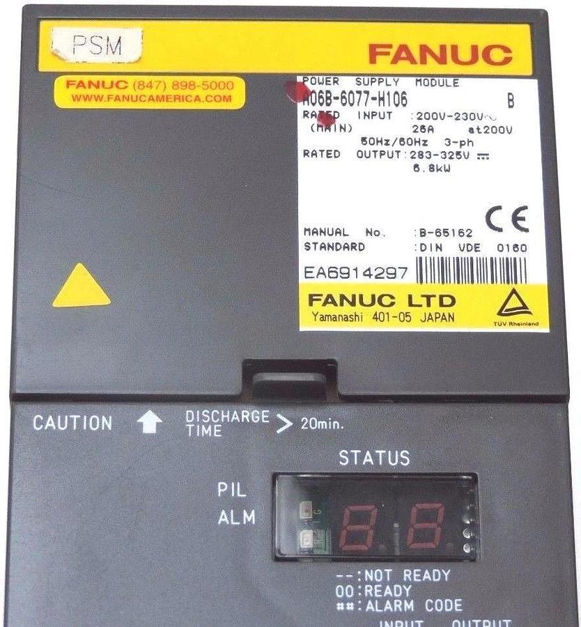 Refurbished REPAIRED FANUC A06B-6077-H106 POWER SUPPLY MODULE A06B6007H106