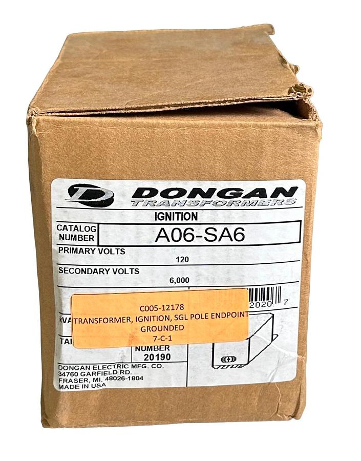 Used NEW DONGAN A06-SA6 / A06SA6 INTERCHANGEABLE IGNITION TRANSFORMER 120V 60Hz 175A